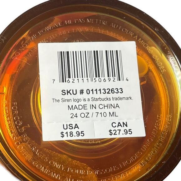 Starbucks Floral Sunflowers Strawberries Venti Cold Cup 2022 Spring 24 oz New - Picture 9 of 10